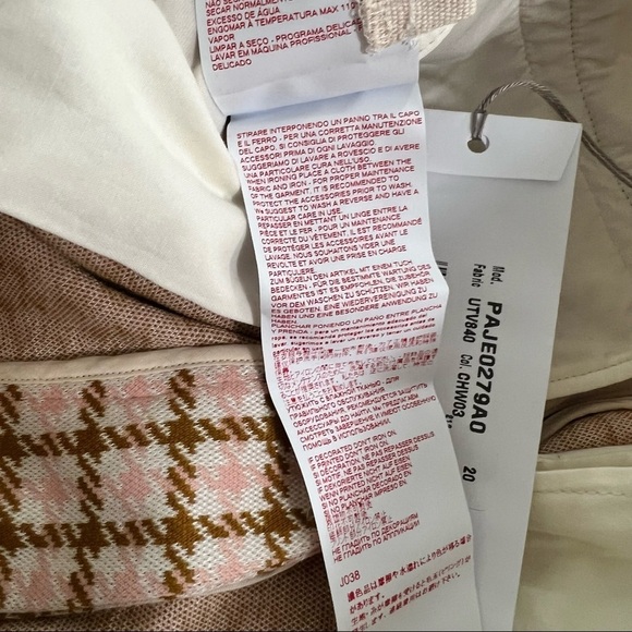 Marni NWT Natural Houndstooth Jacquard Kick-flare Pants Quiet Luxury Mocha Cream - Picture 13 of 15